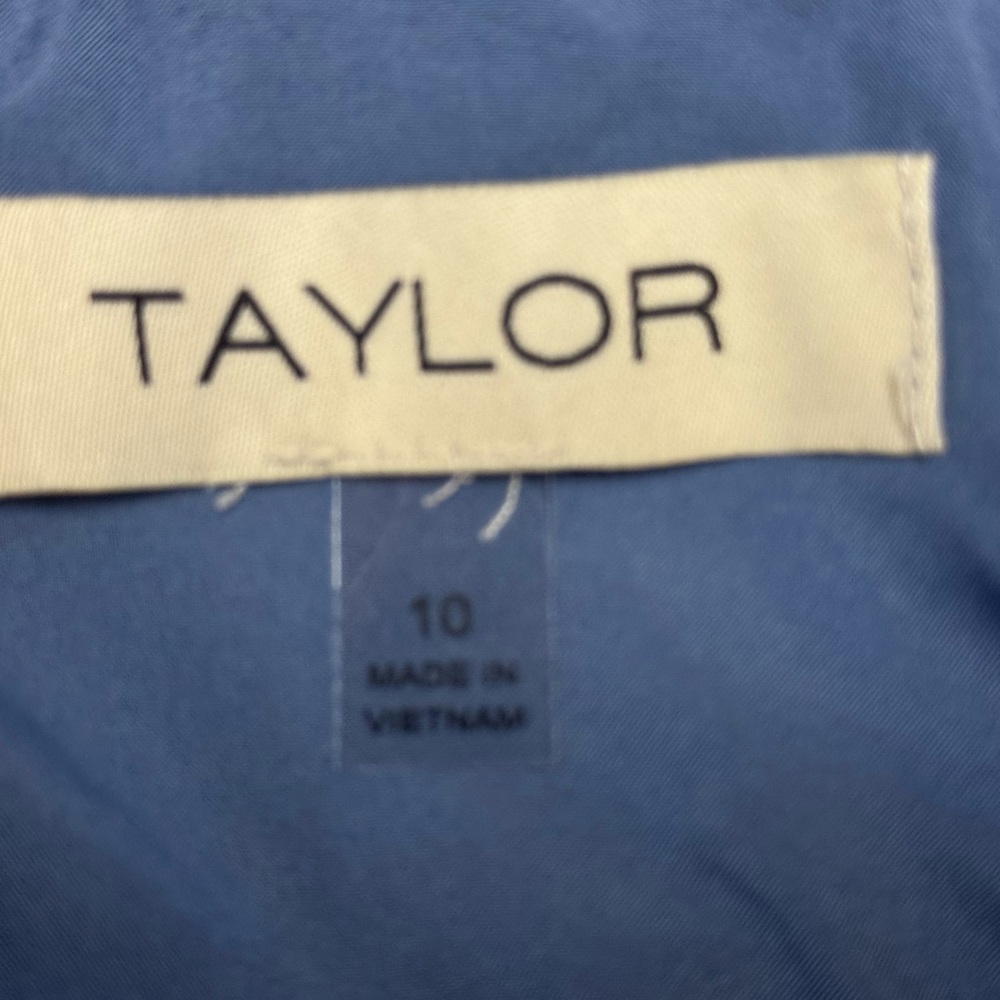 Taylor Blue Size 10 Embroidered Midi Dress Sweetheart Neck Floral coquette U - Picture 9 of 14